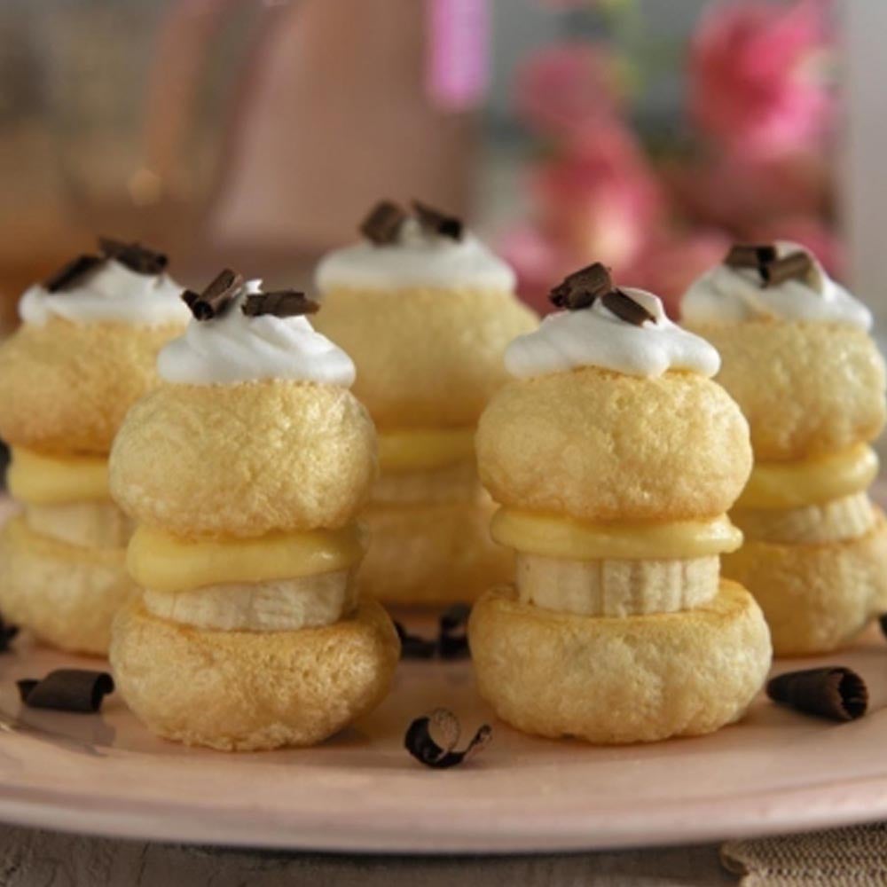 Bouchées d’ange à la crème de banane