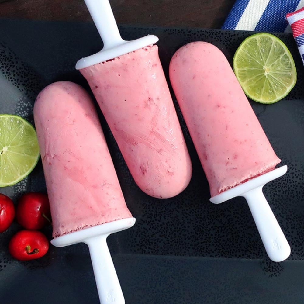 Cherry Lime Ice Pops