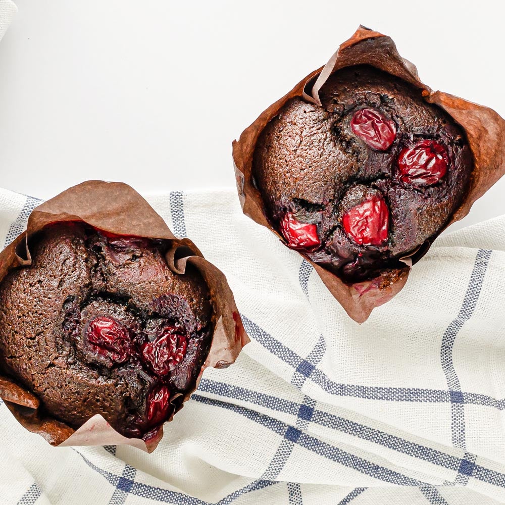 Muffins cerise au chocolat