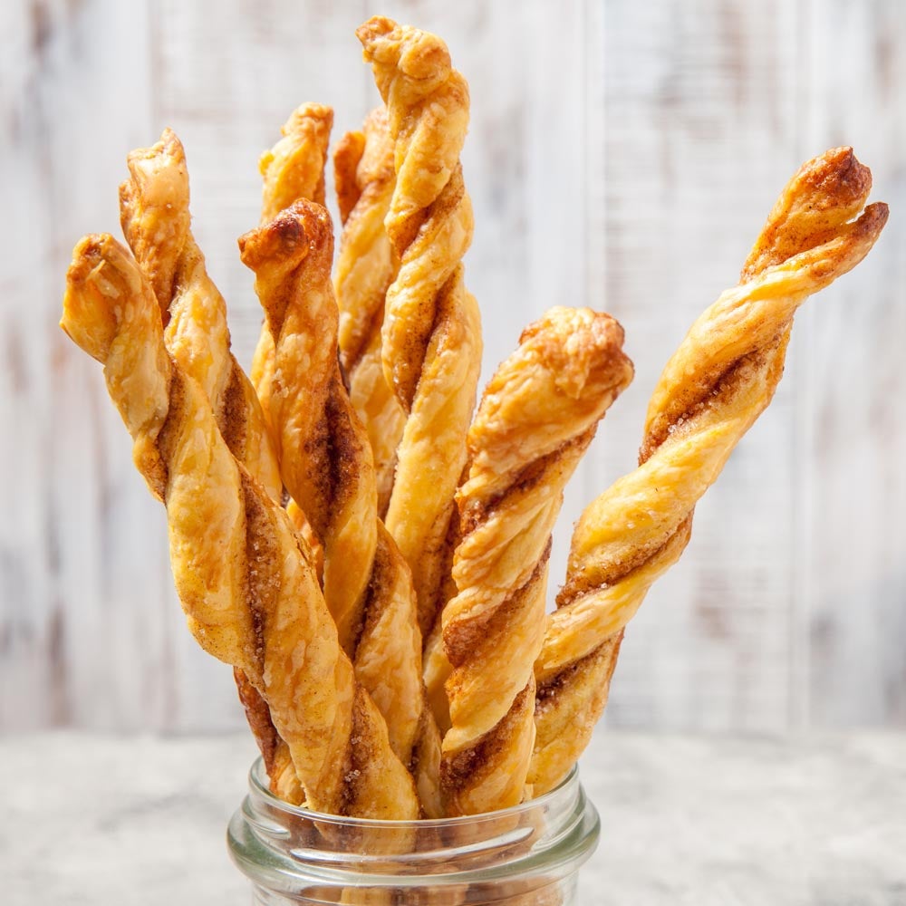 Cinnamon Twists with Chocolate Sauce