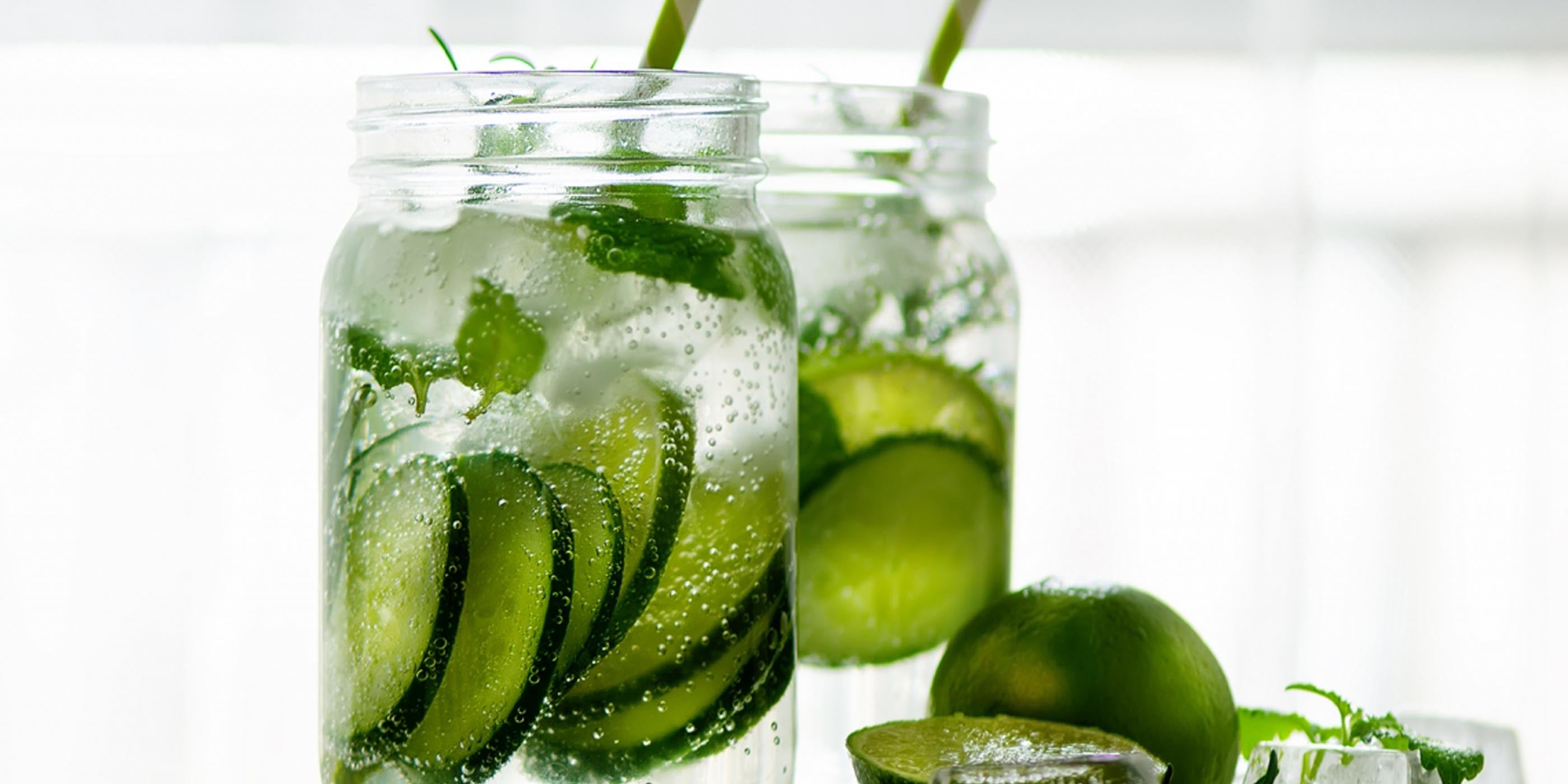 Cucumber Gin Fizz Cocktail