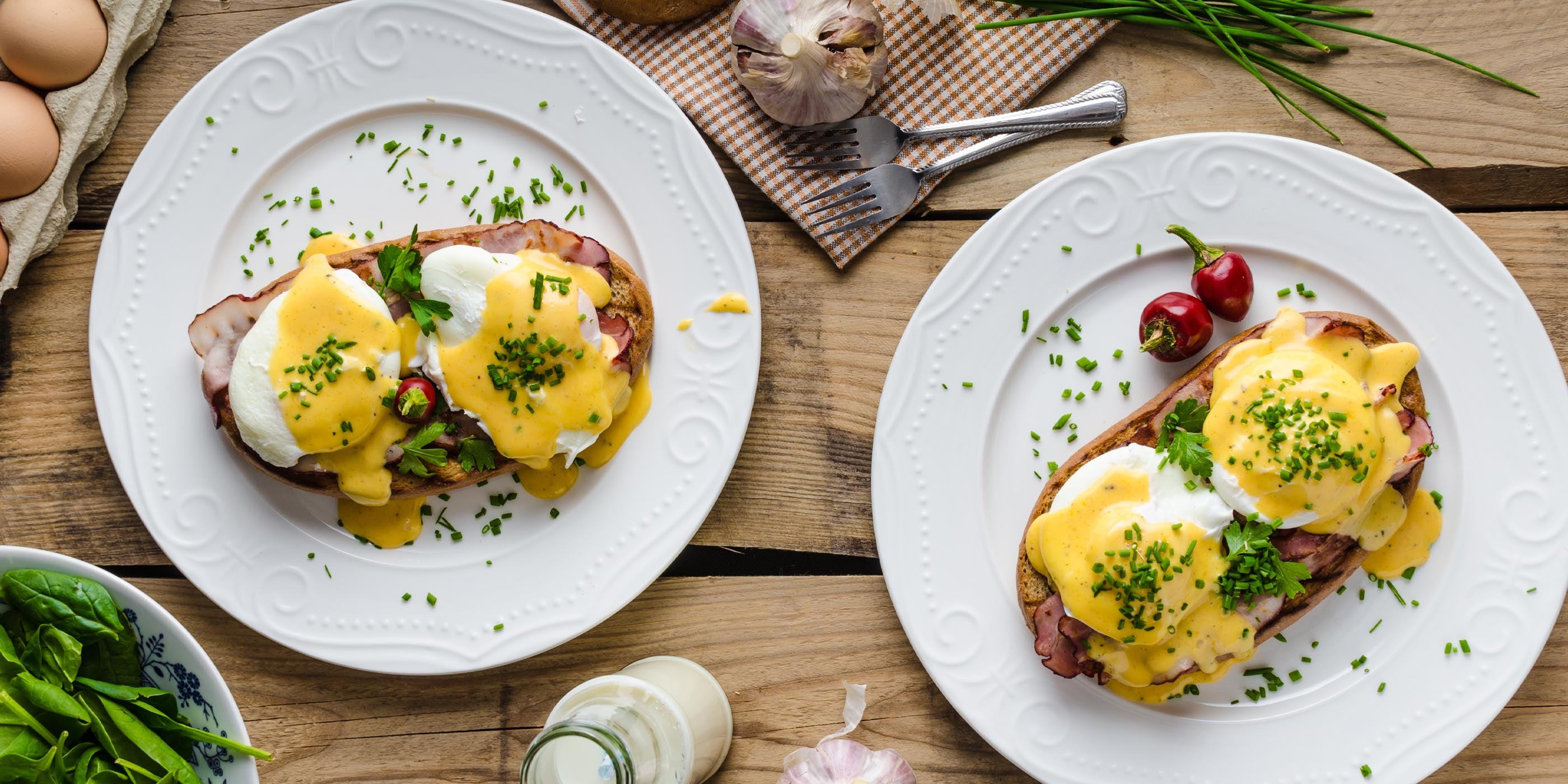 Eggs Benedict Over Polenta