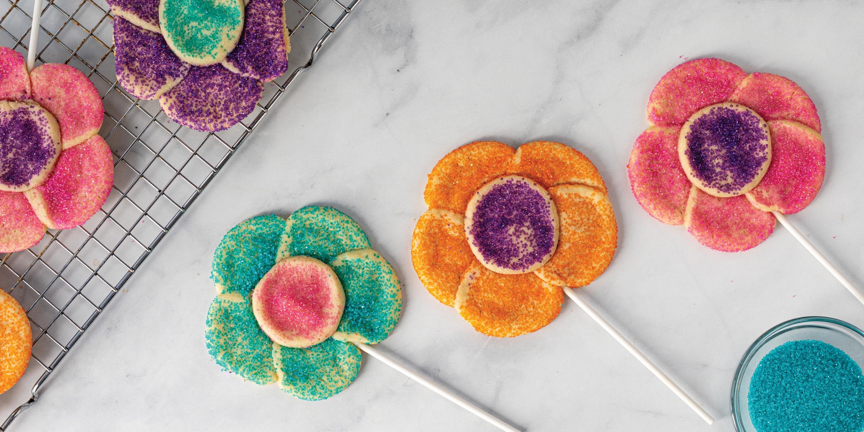 Flower Cookie Pops