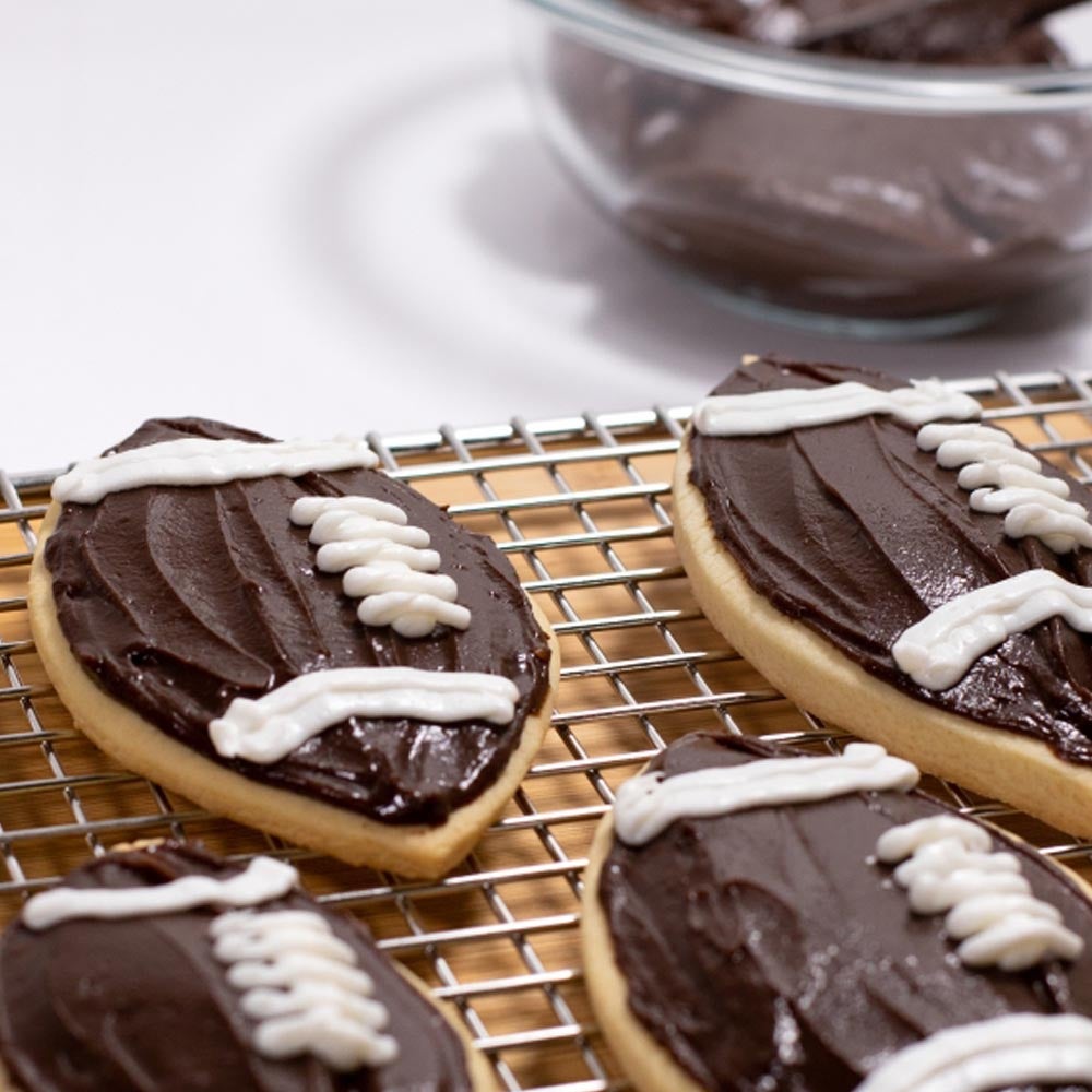 Frosted Football Cookies