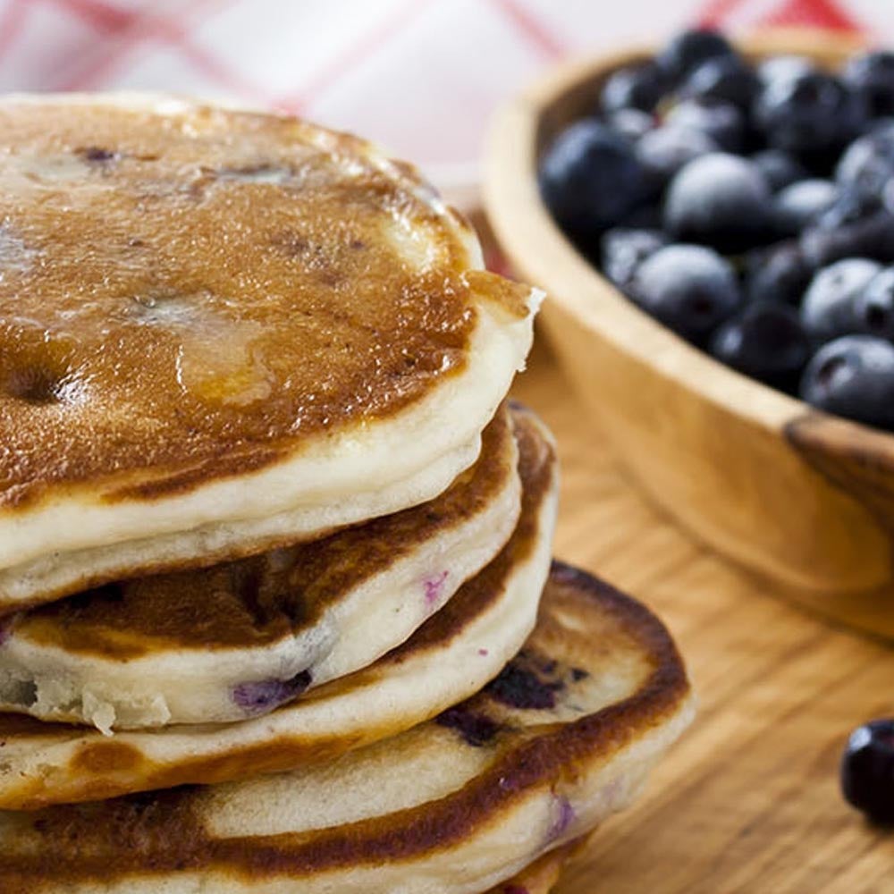 Crêpes aux bleuets et aux amandes sans gluten