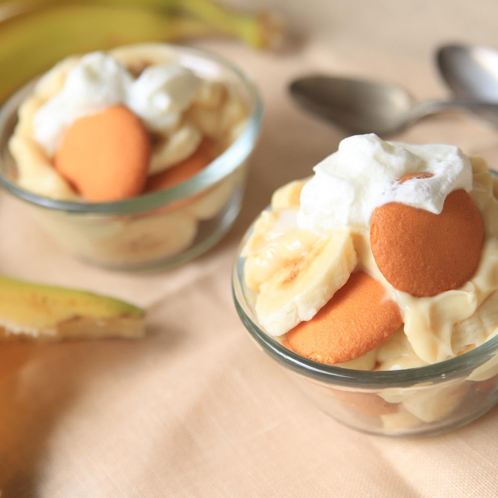 Pudding à la banane léger et crémeux