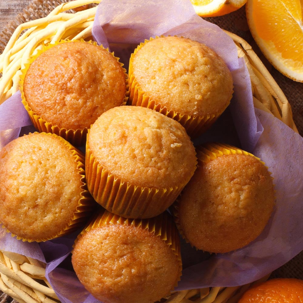 Muffins au yogourt orange