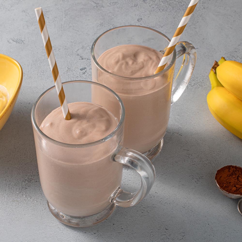 Smoothie au chocolat banane au beurre d’arachide