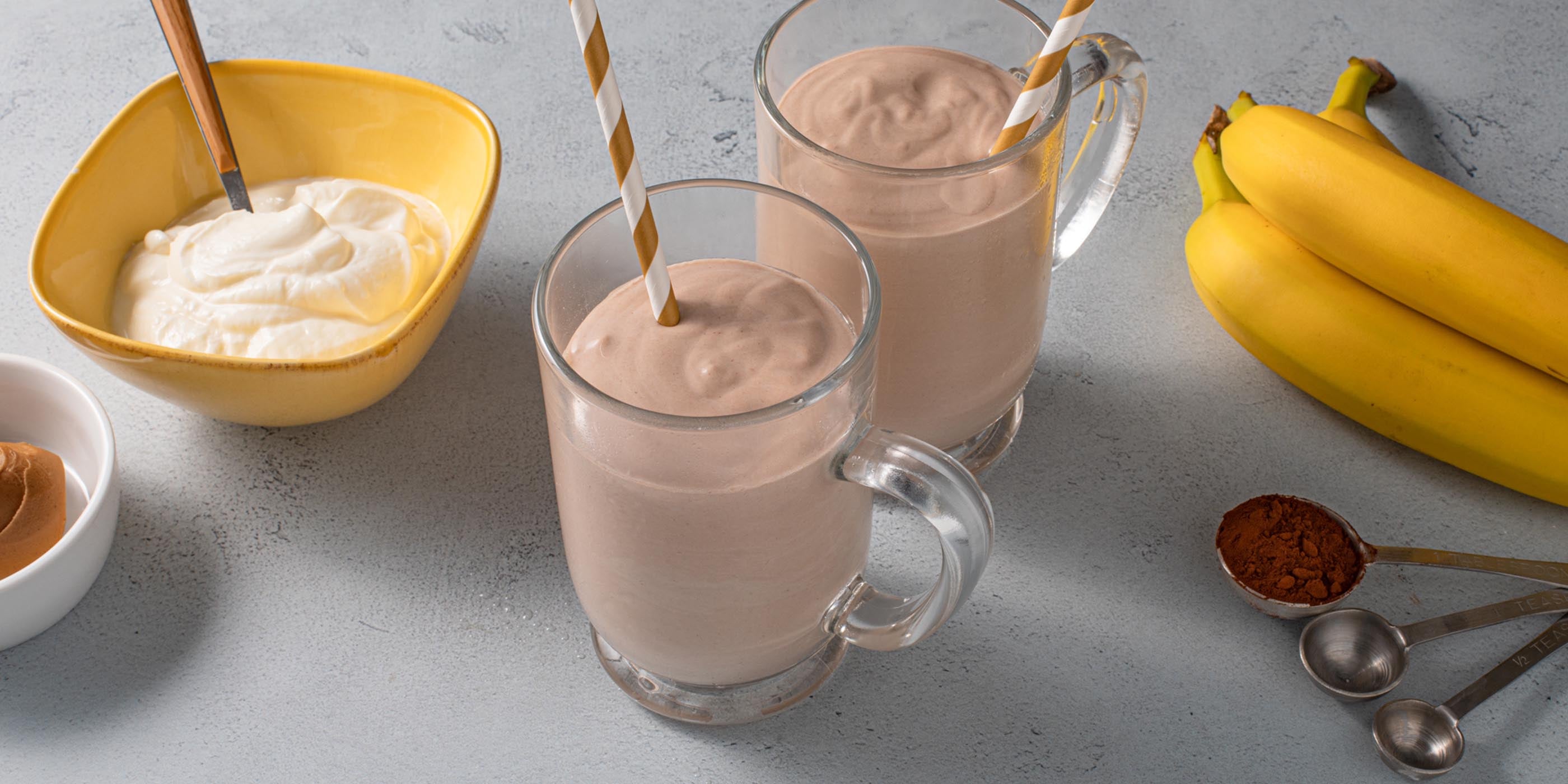 Frappé au chocolat, à la banane et au beurre d’arachides