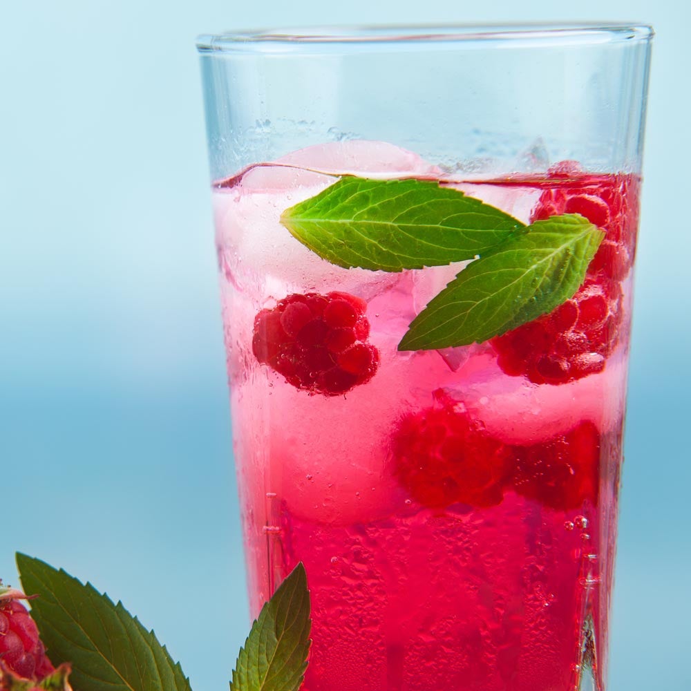 Raspberry Basil Iced Tea