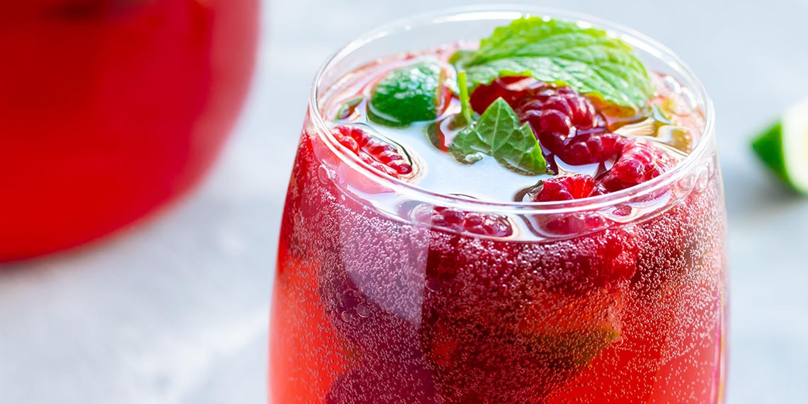 Spritzer à la chaux framboise