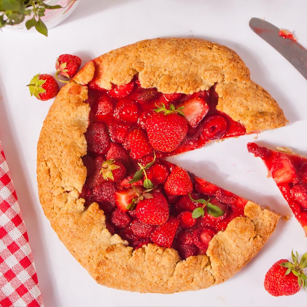 Rustic Strawberry-Almond Tart