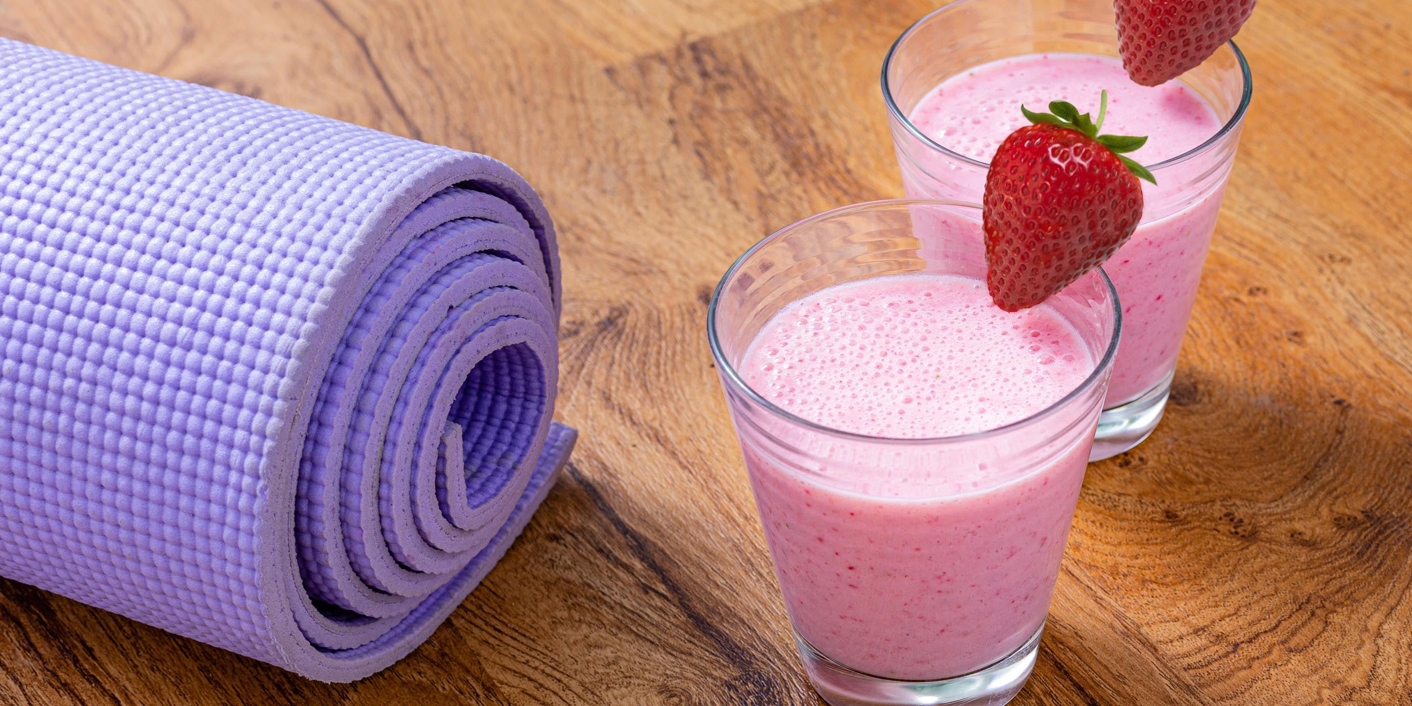 Smoothie protéiné à la fraise