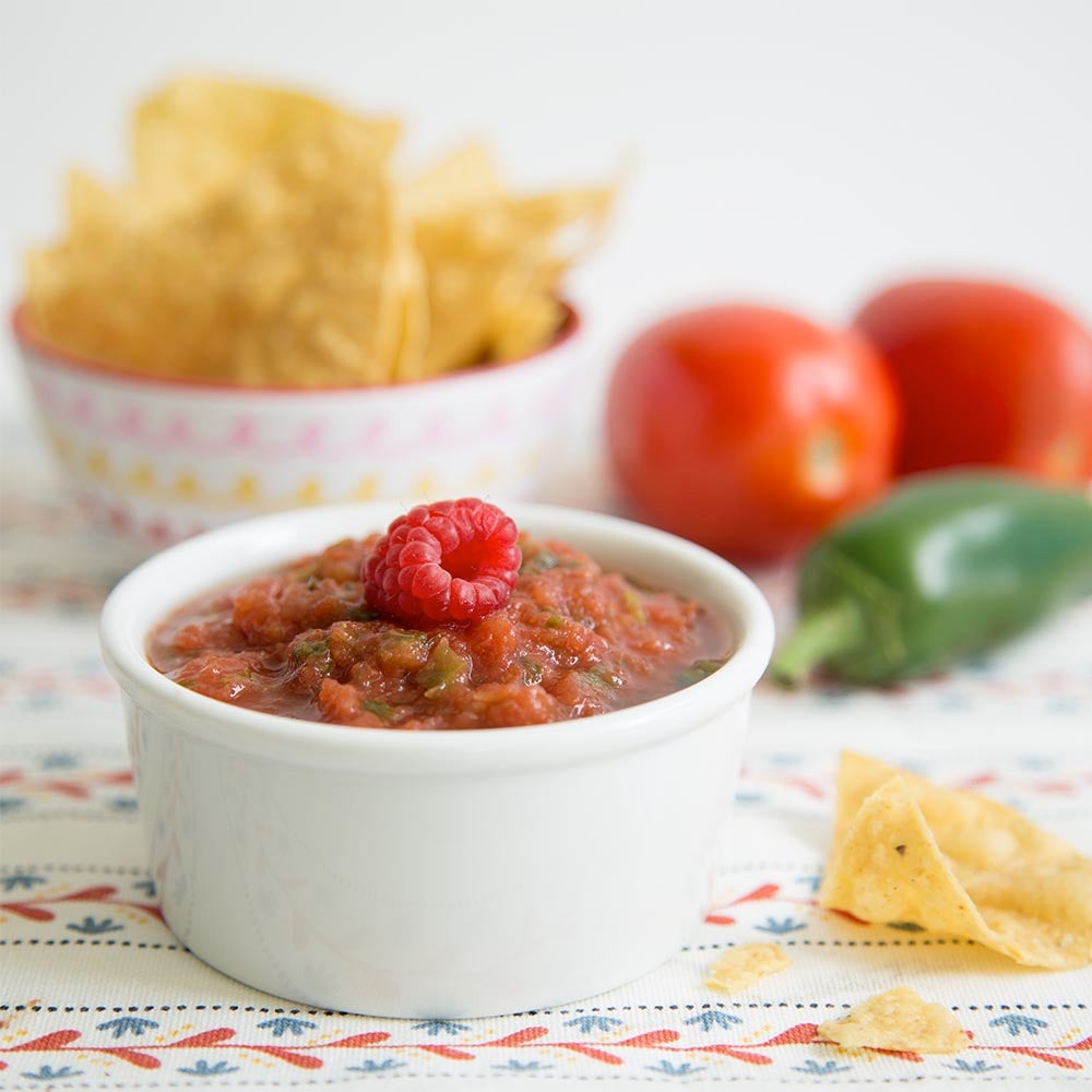 Salsa tomate-framboise