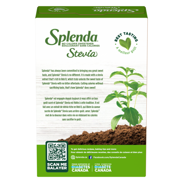 Splenda Stevia Packets - Back