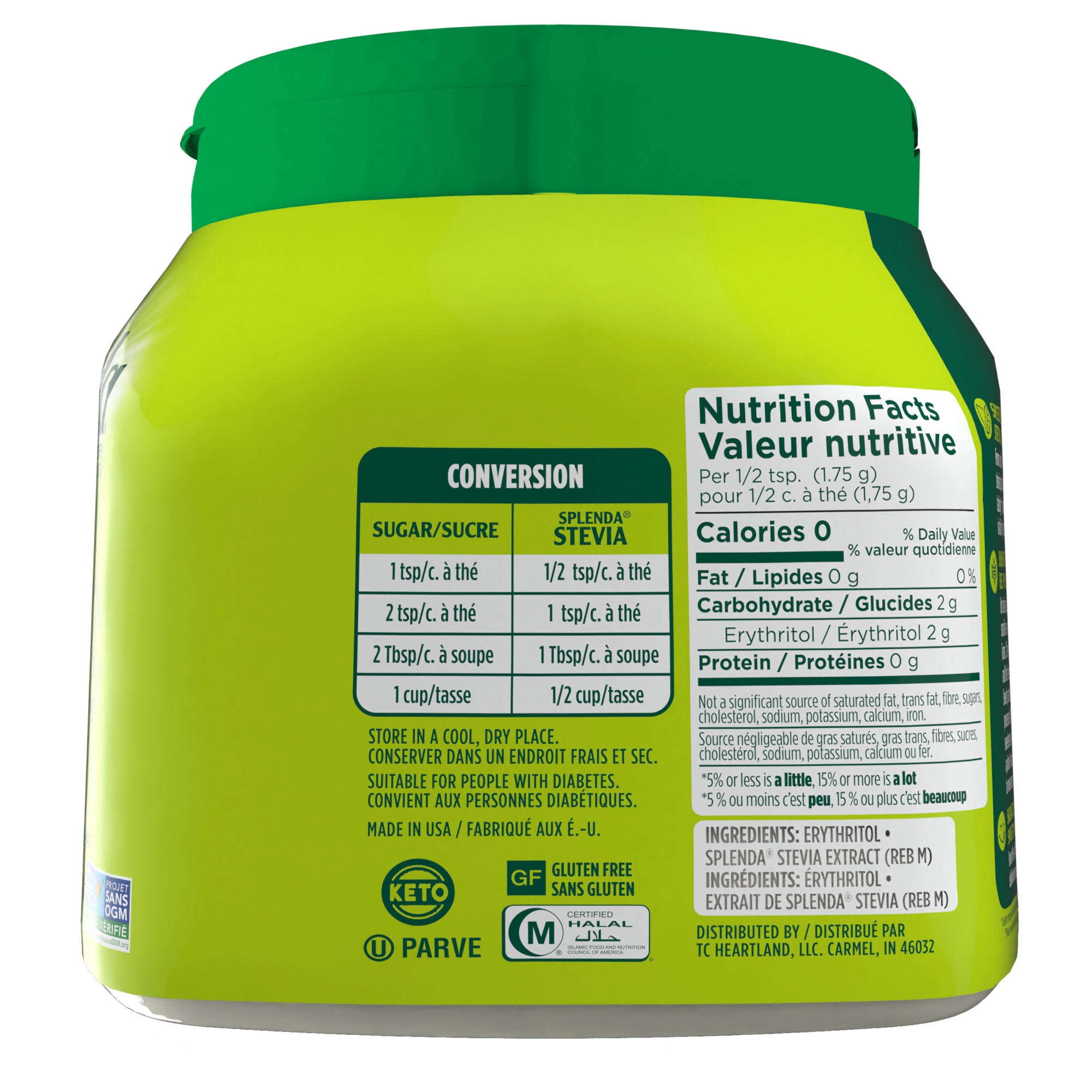 Splenda Stevia Pot - Nutrition - Conversion du sucre