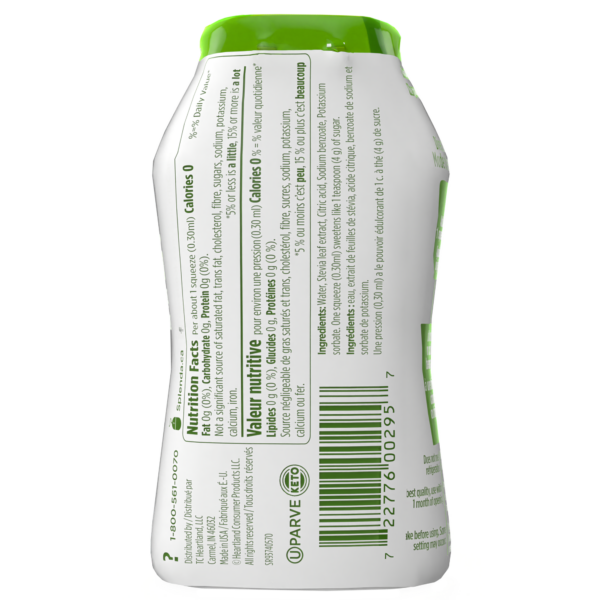 Splenda Stevia Liquid Bottle 50mL - Back