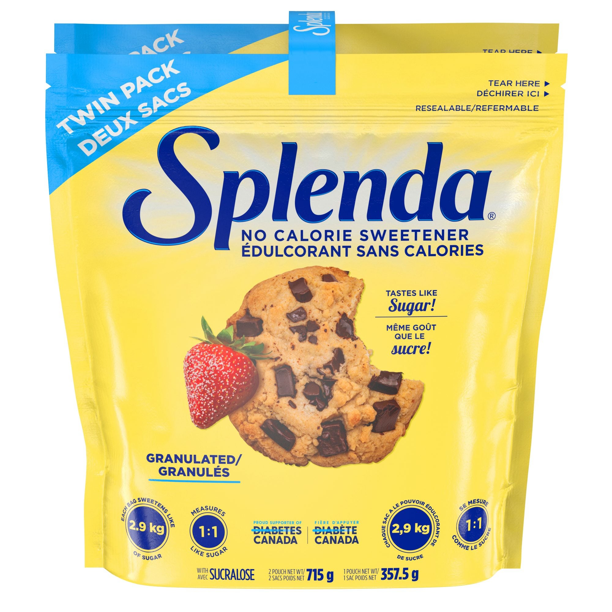 Édulcorant granulé Splenda  Édulcorant sans calories et succédané