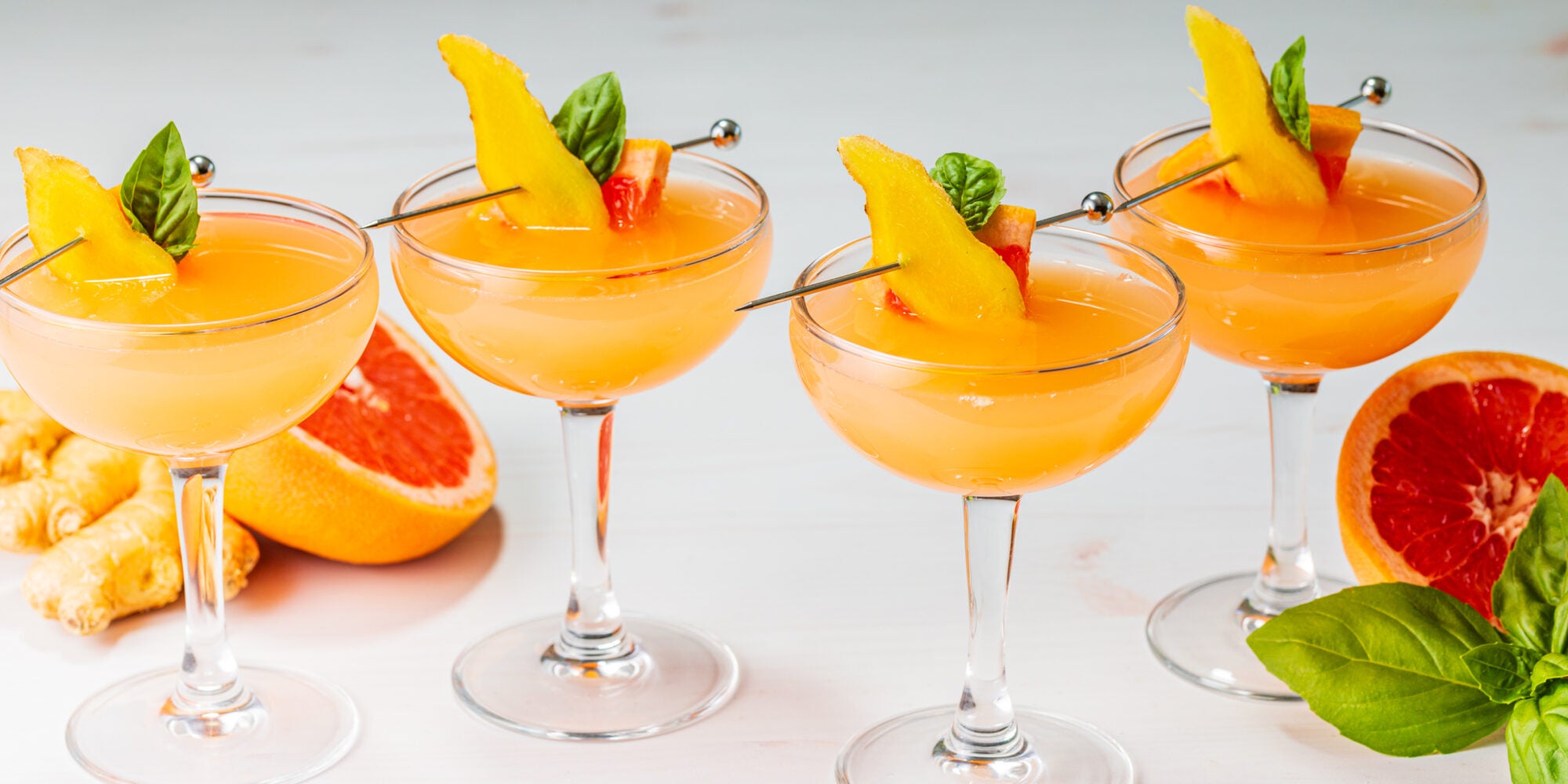 Gingembre Basilic Pamplemousse Mimosa Mocktail