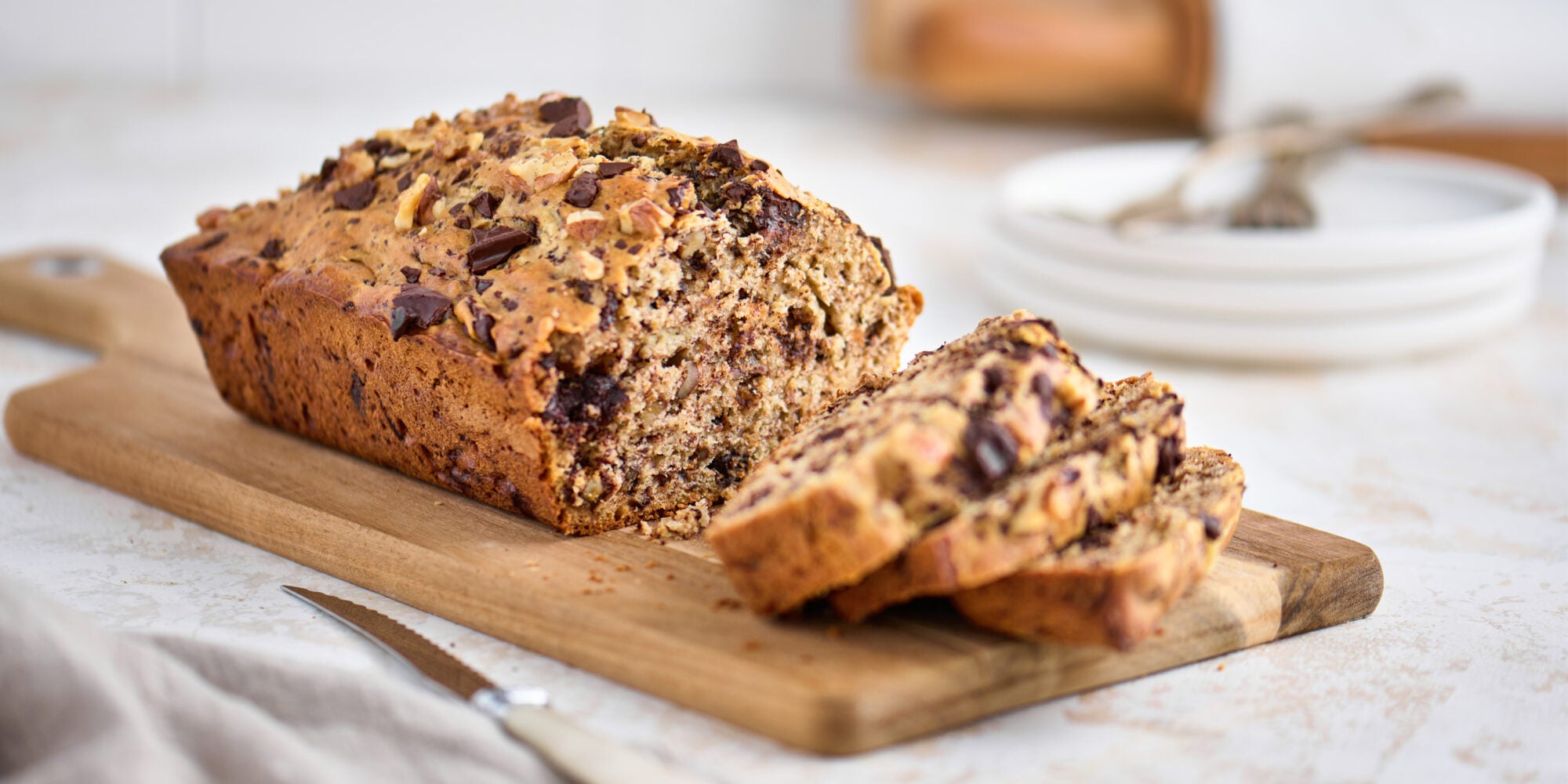 Pain aux bananes et aux brisures de chocolat