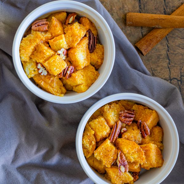 Individual Pumpkin Bread Puddings