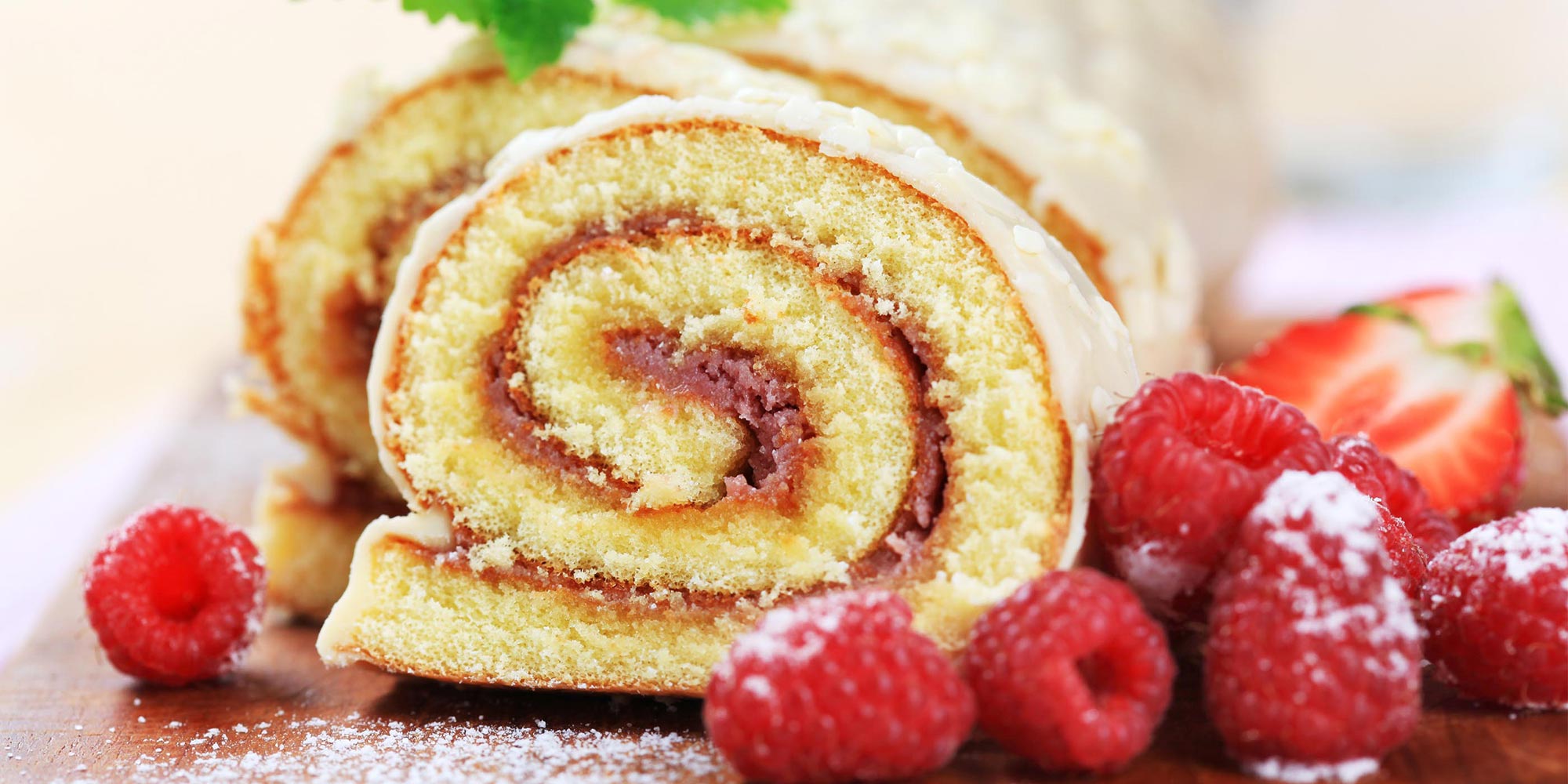 Raspberry Jelly Roll Cake