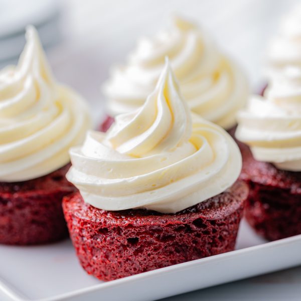 Cupcakes de velours rouge