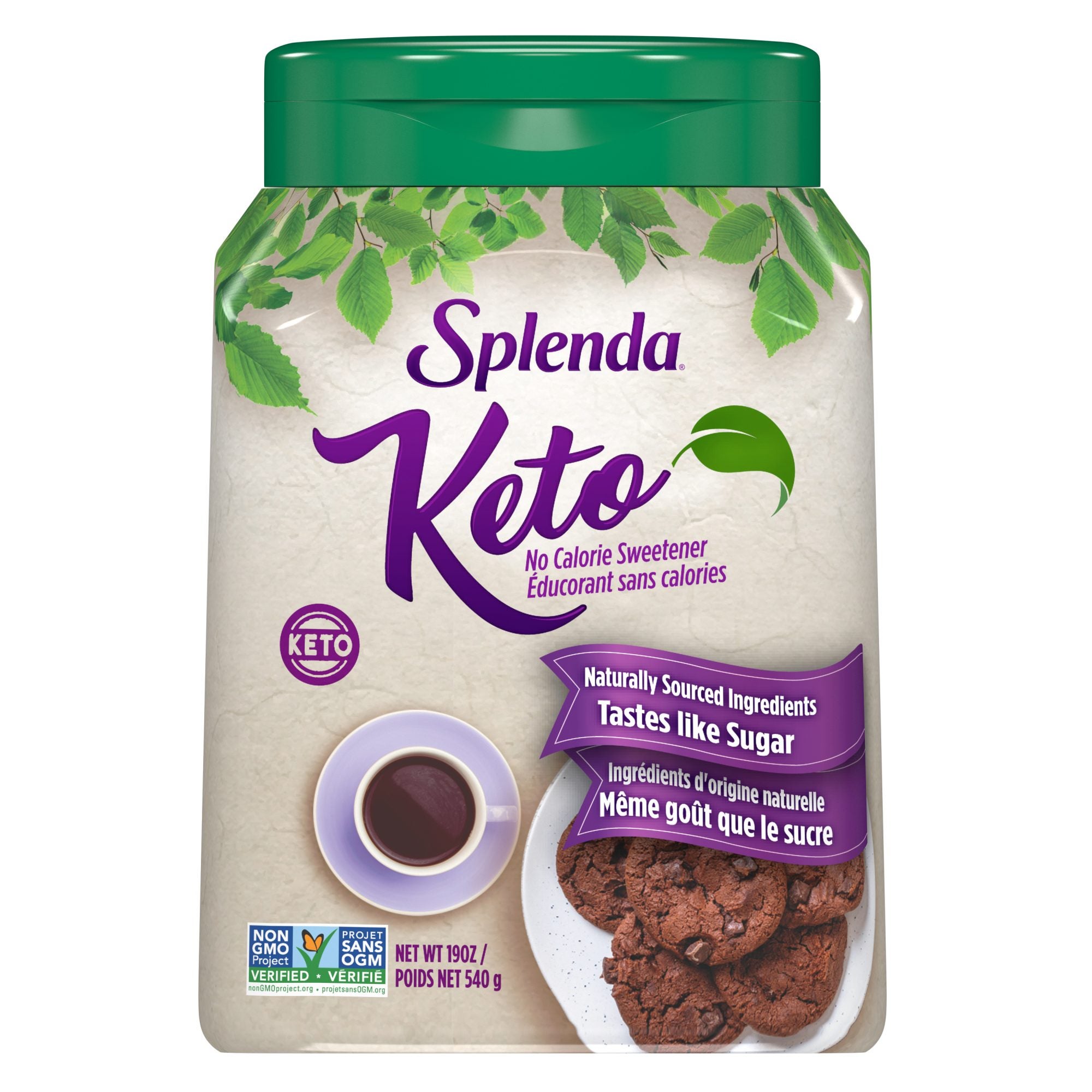 Splenda Stevia Édulcorant Jar  Fabriqué avec des ingrédients d'origine  naturelle. pas d'édulcorant calorique. Goûte le sucre