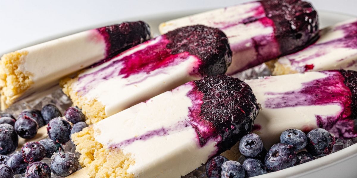 Keto Blueberry Cheesecake Pops Splenda®