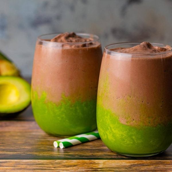 Boisson fouettée avocat-chocolat-menthe céto