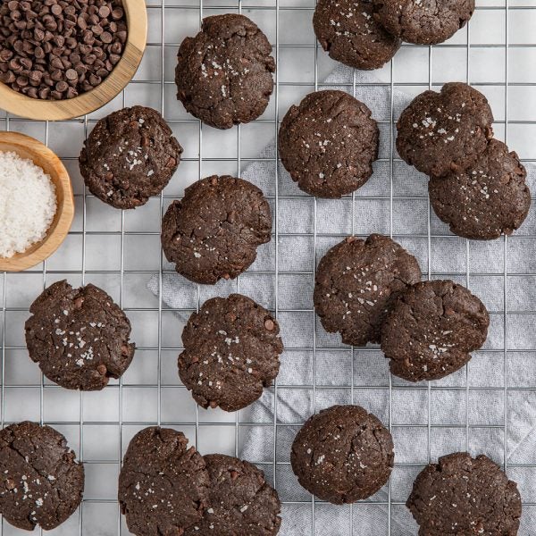 Salted Double Chocolate Cookies