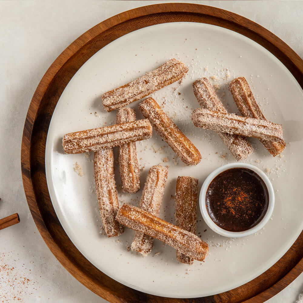 Sweet Cinnamon Churros with Spicy Chocolate Sauce - Splenda®