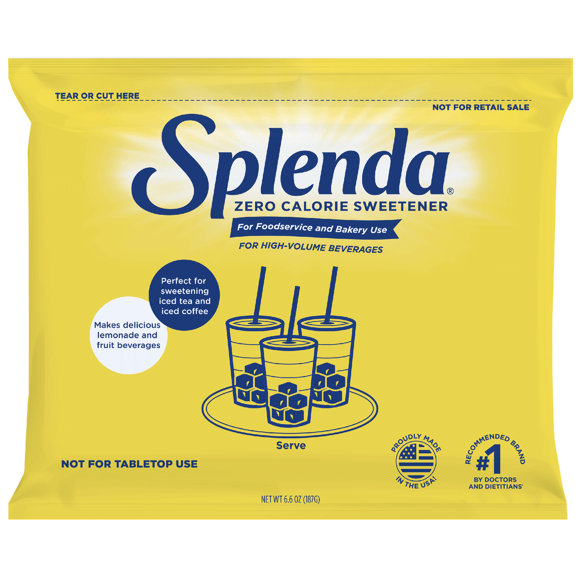 Splenda® Édulcorant granulé pour boissons à haut volume 12 / 6.6oz Sacs