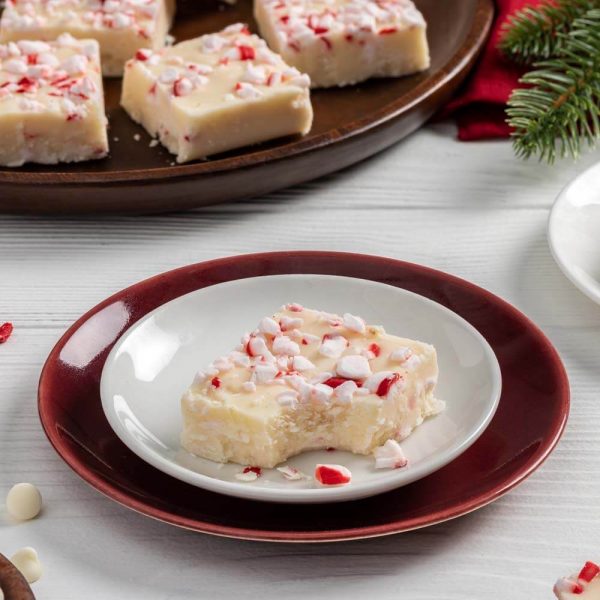 Peppermint White Chocolate Fudge