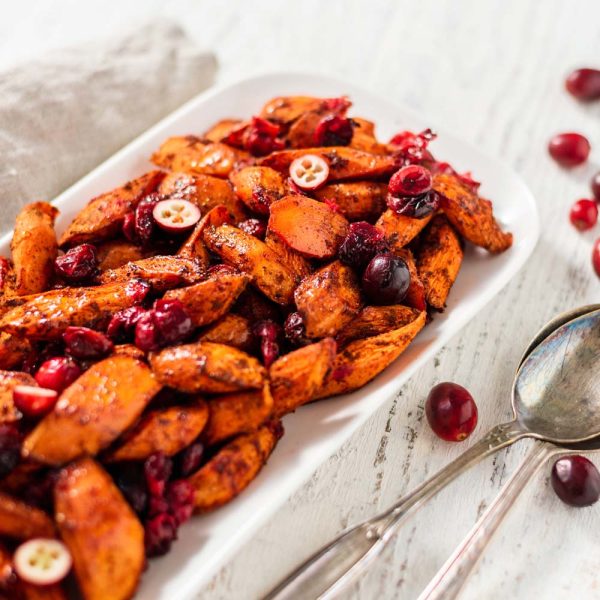 Cinnamon Roasted Carrots & Cranberries