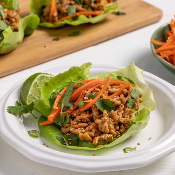 Sticky Chicken Lettuce Wraps