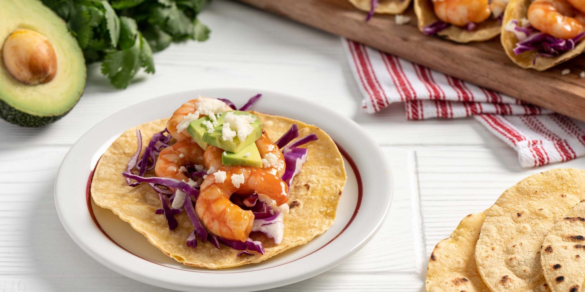 Tacos aux crevettes aigres-douces