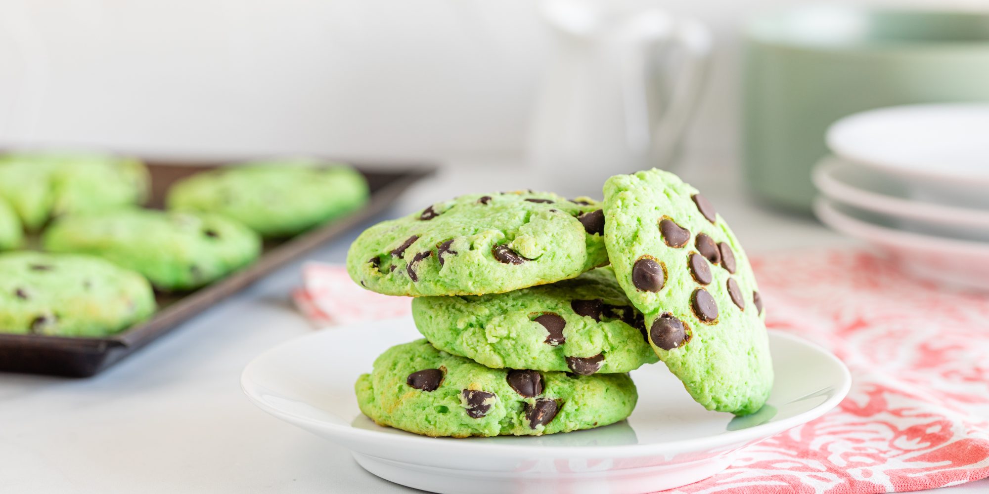 Biscuits aux pépites de chocolat aromatisés à la menthe