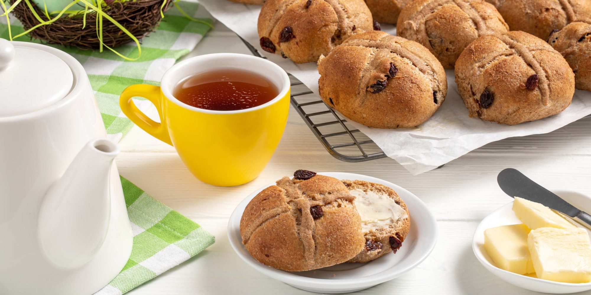 Whole Wheat Hot Cross Buns