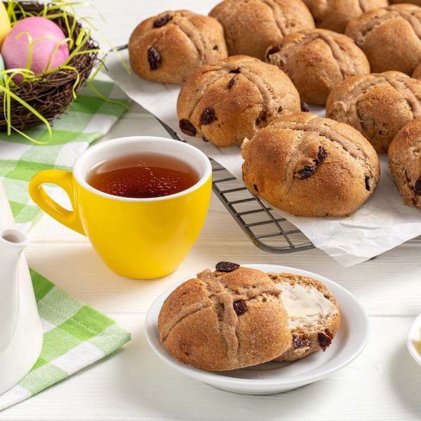 Whole Wheat Hot Cross Buns