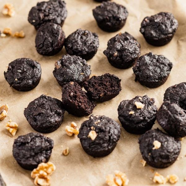 Bouchées de brownie au chocolat noir