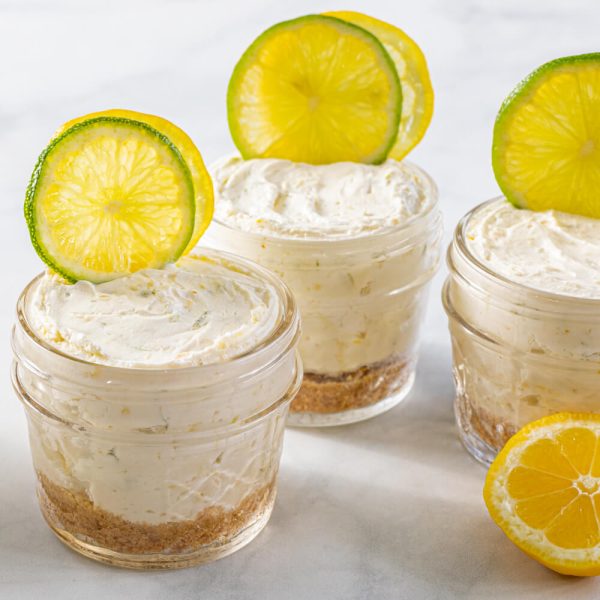 Lemon Lime No-Bake Mini Cheesecakes