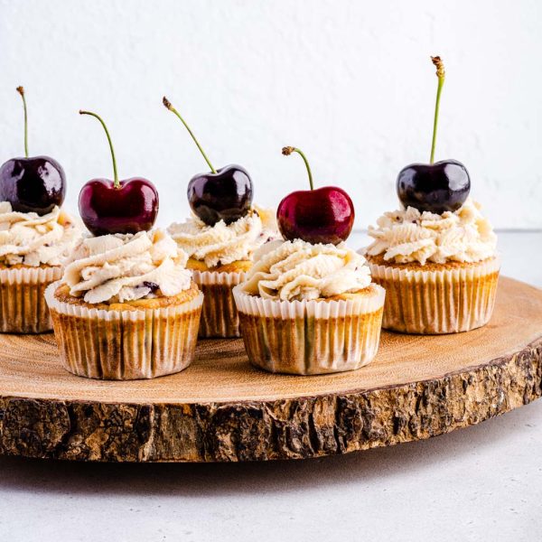 Keto Cherry Cupcakes