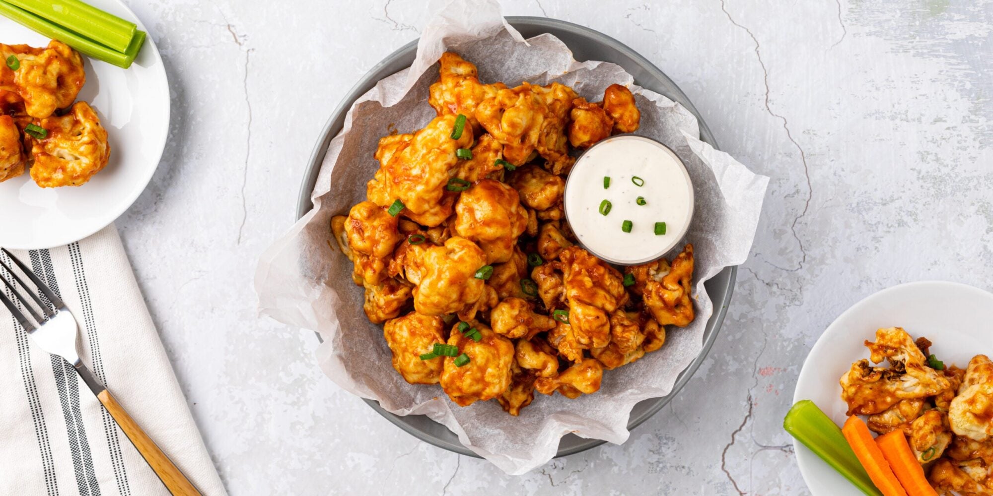 Air-Fryer “Honey” BBQ Cauliflower Wings