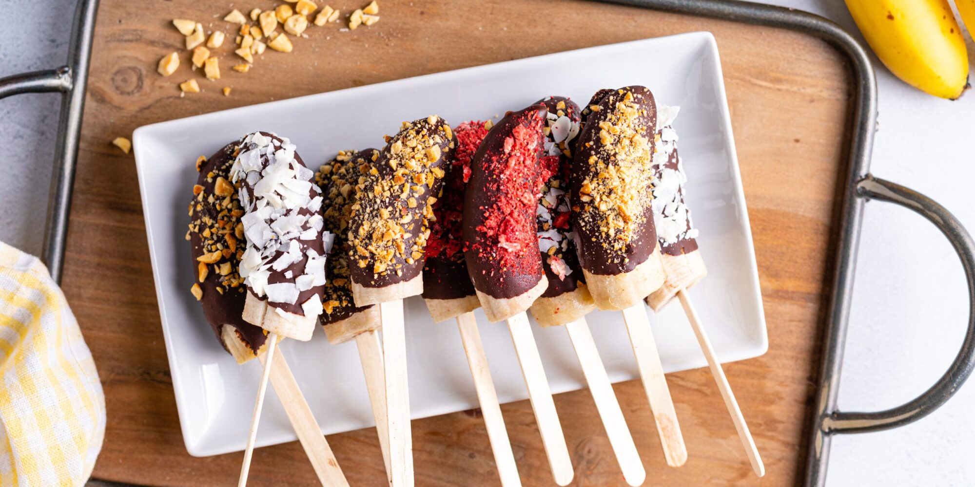 Chocolate-Covered Banana Pops