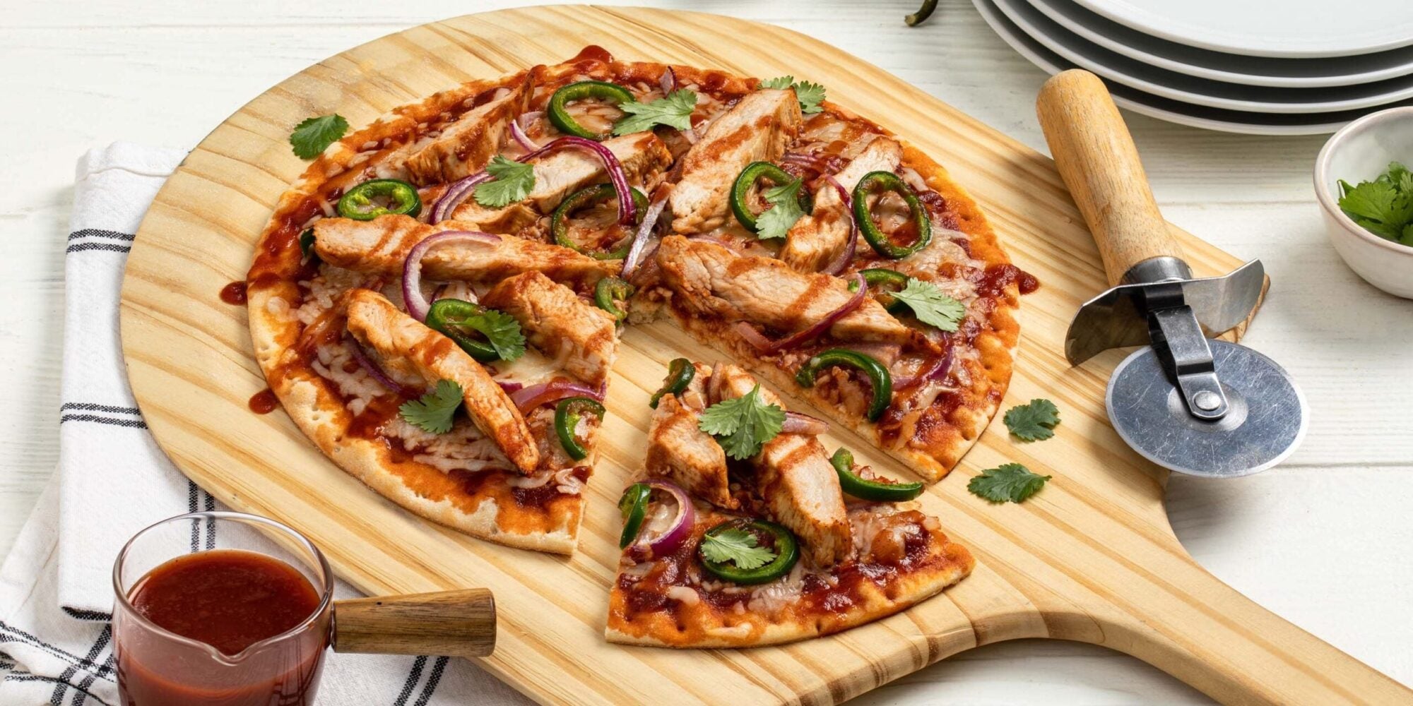 Grilled BBQ Chicken Pizza