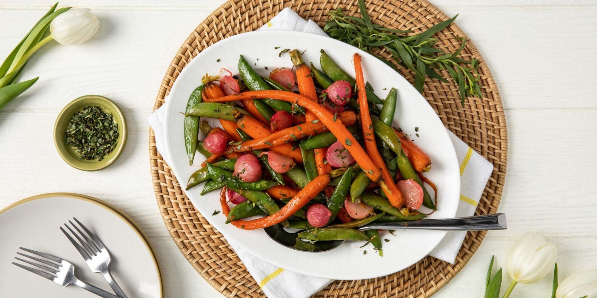 Sweet Glazed Spring Vegetables