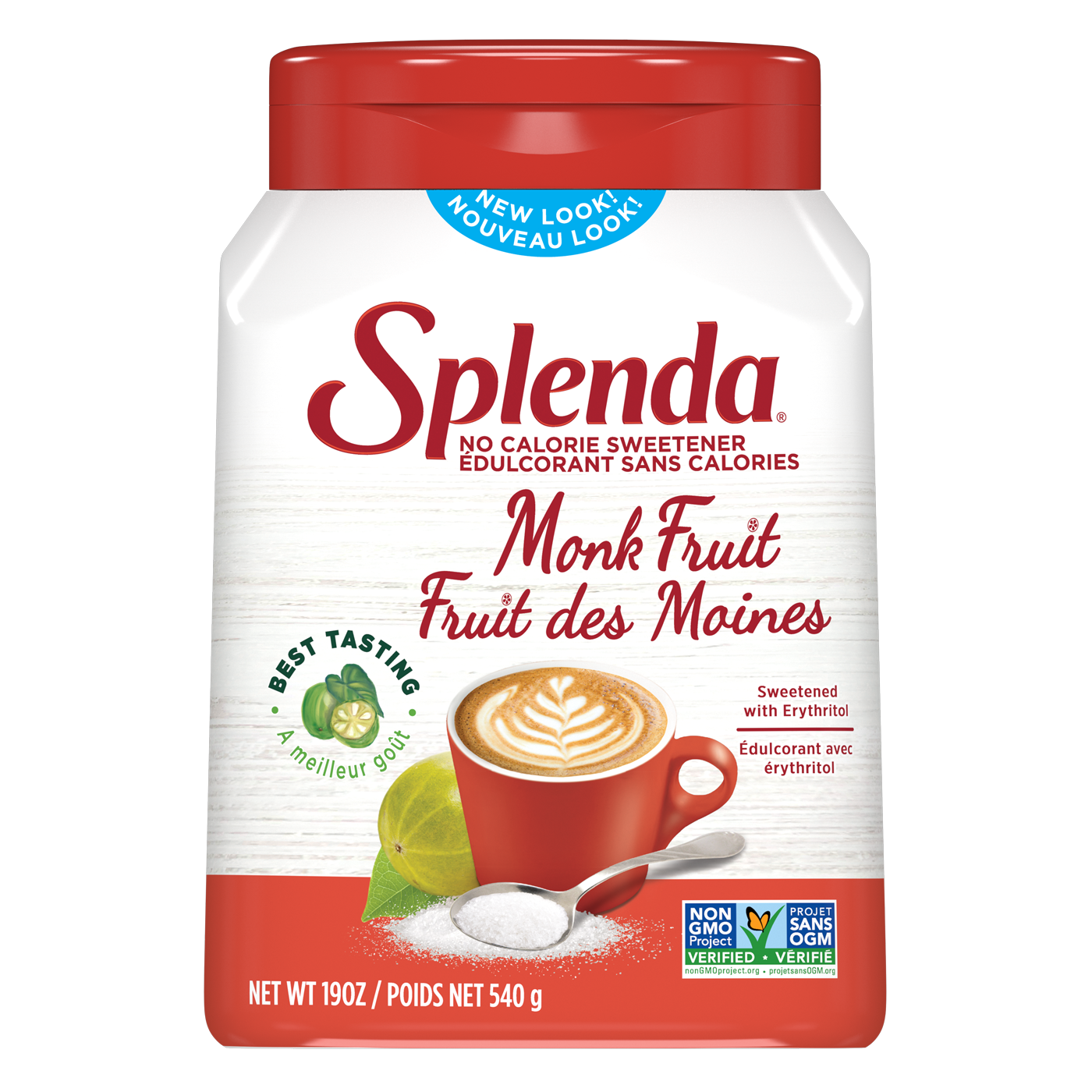 Splenda Stevia Édulcorant Jar  Fabriqué avec des ingrédients d'origine  naturelle. pas d'édulcorant calorique. Goûte le sucre