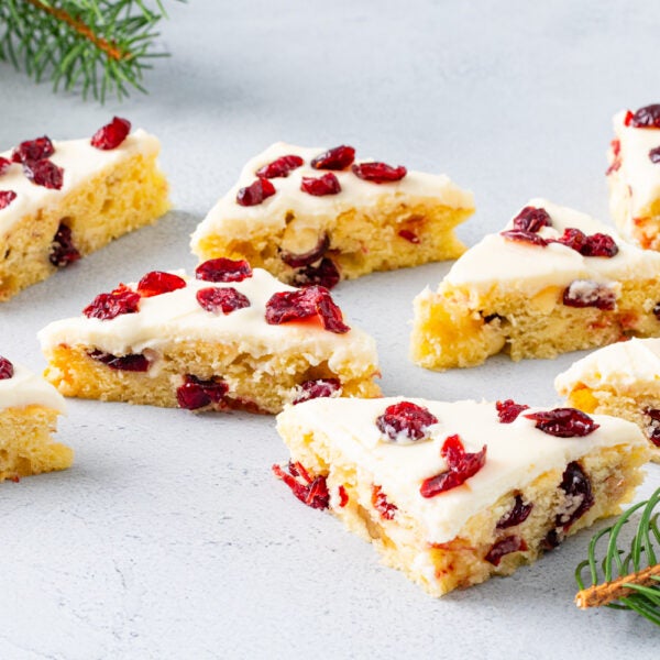 Cranberry Bars with Cream Cheese Frosting