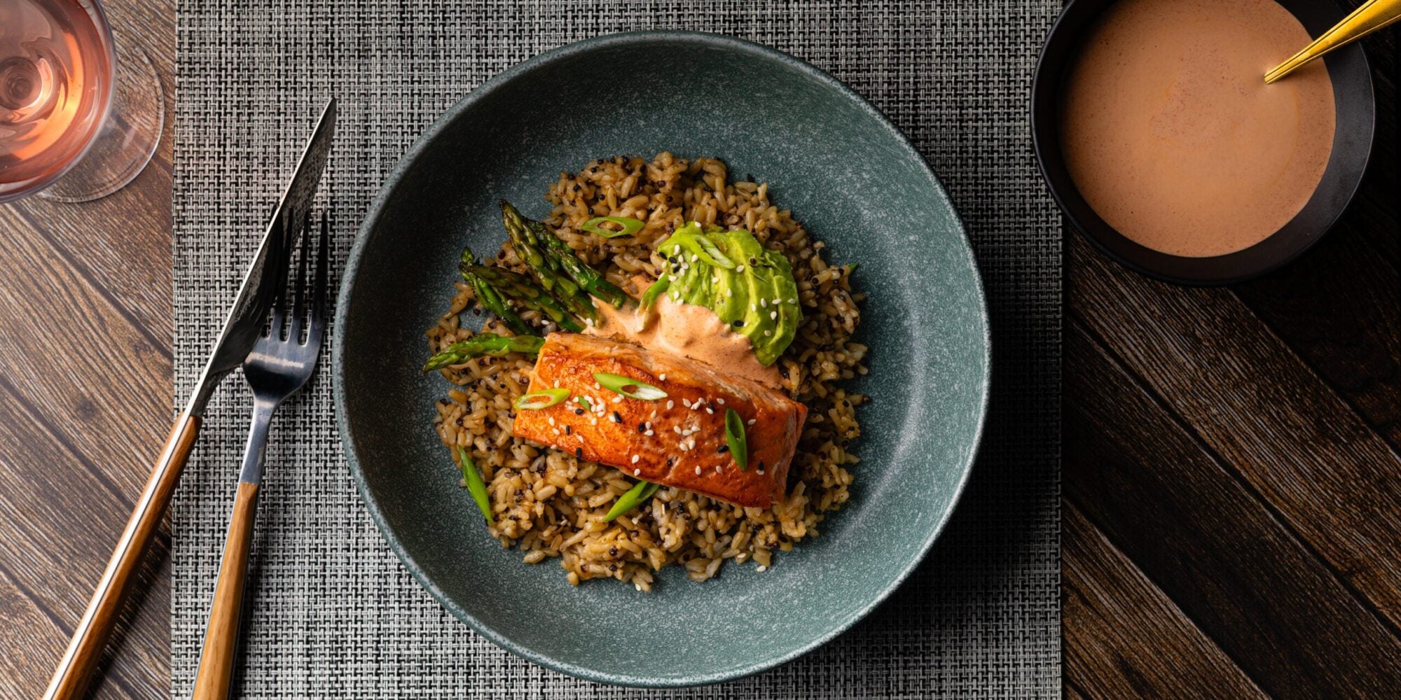 Air-Fryer Salmon Bowls with Yum Yum Sauce